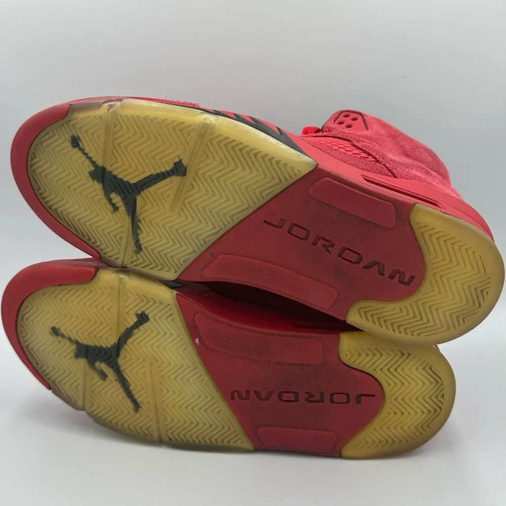 Jordan 5 Retro Red Suede Size‎ 11 Men | 2017 OG Box | No Lace Locks